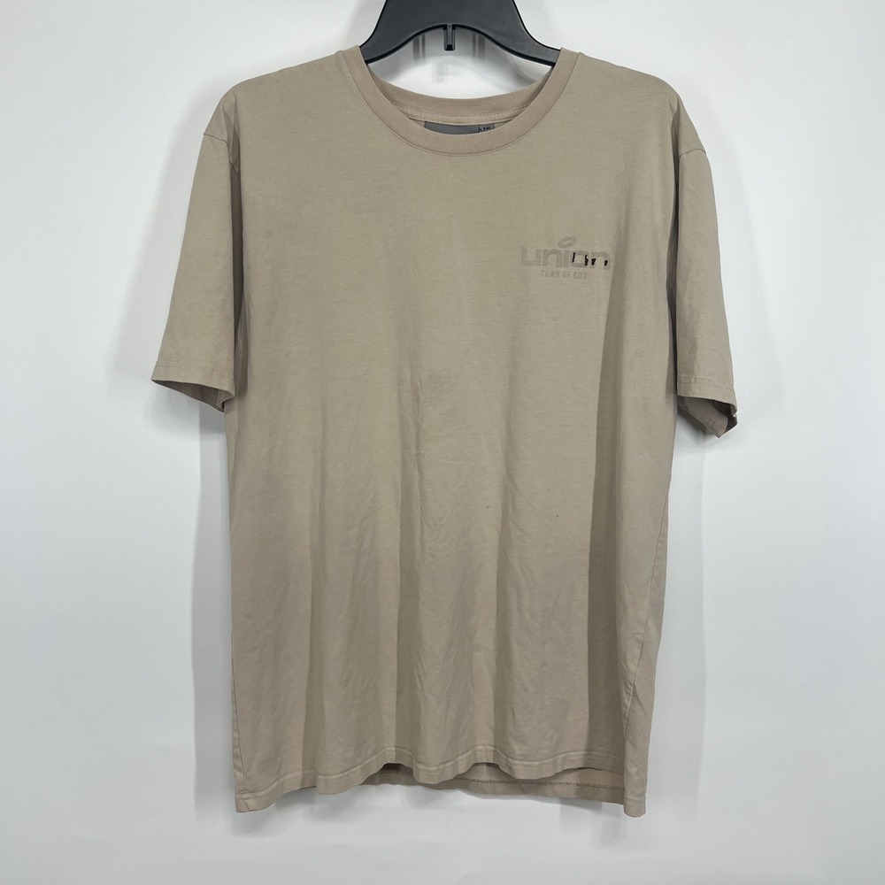 Fear of God Essentials x Union LA Vintage Tee Shirt Mens 2XL XXL Beige Oversized